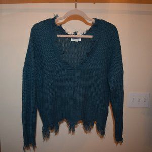 V-Neck Blue Light Sweater by Miracle USA